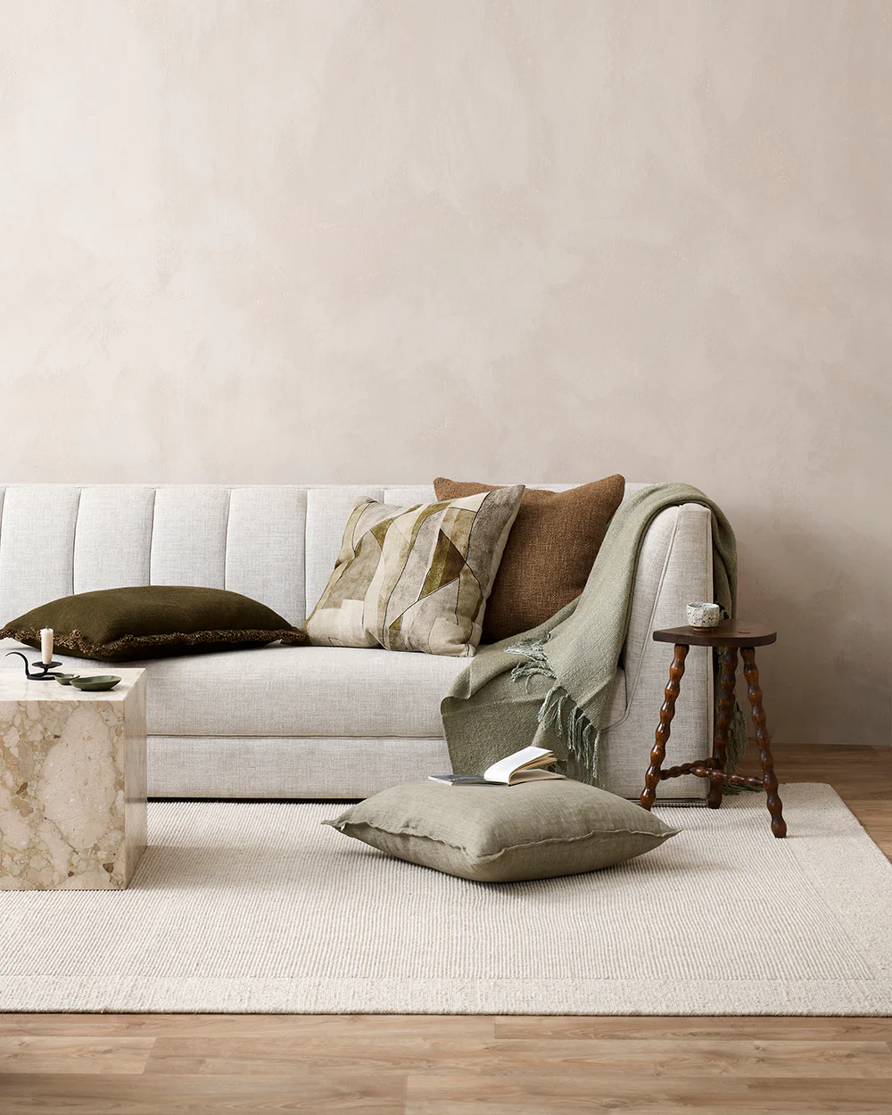 Cassia Greige Cushion - Image 4