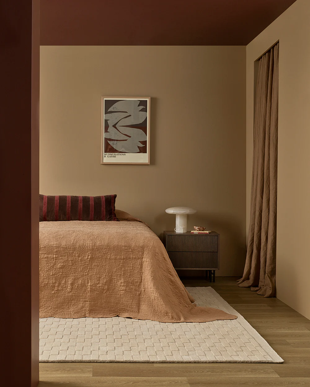 Huxley Chocolate/Cherry Cushion - Image 4