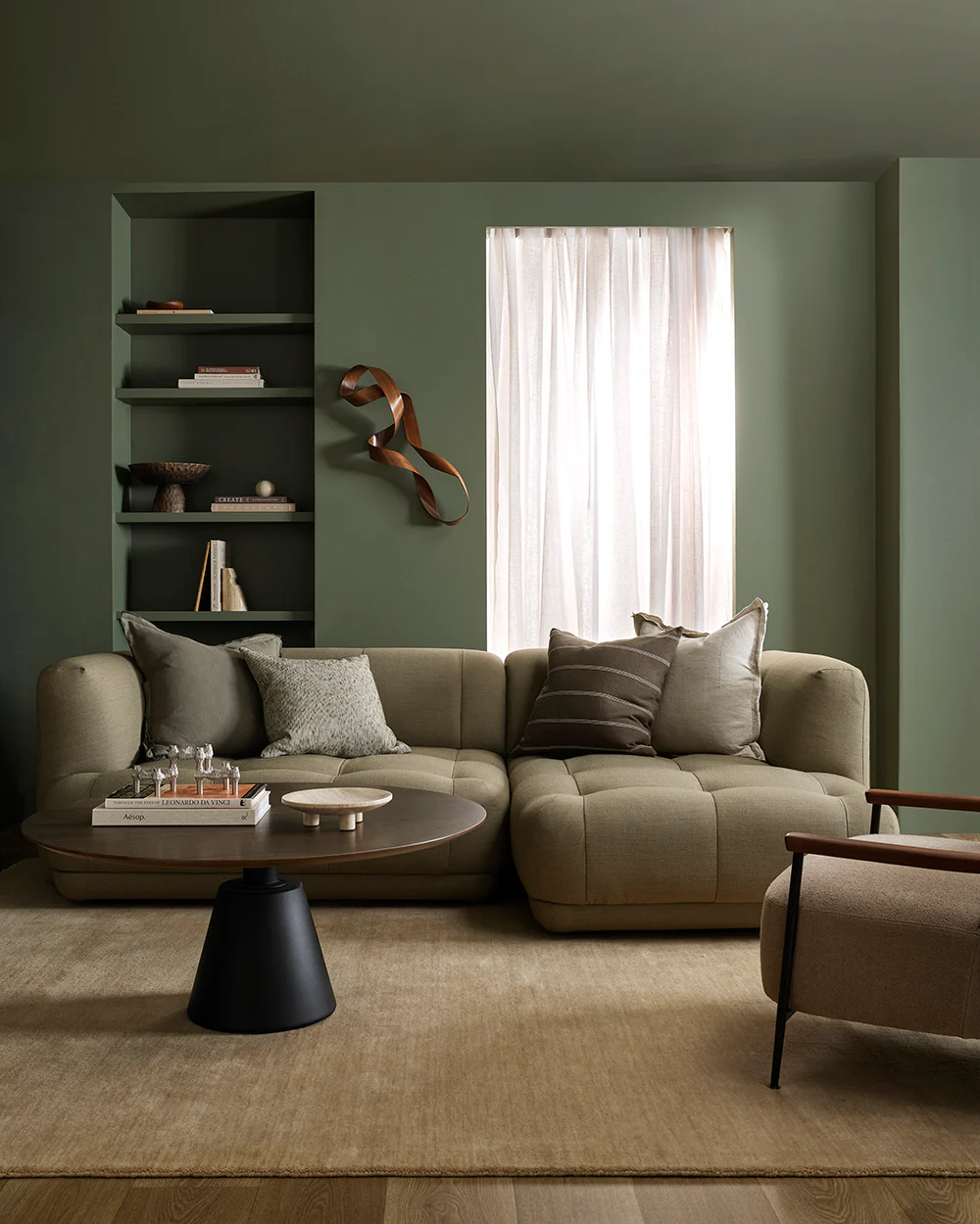 Linden Olive Cushion - Image 3