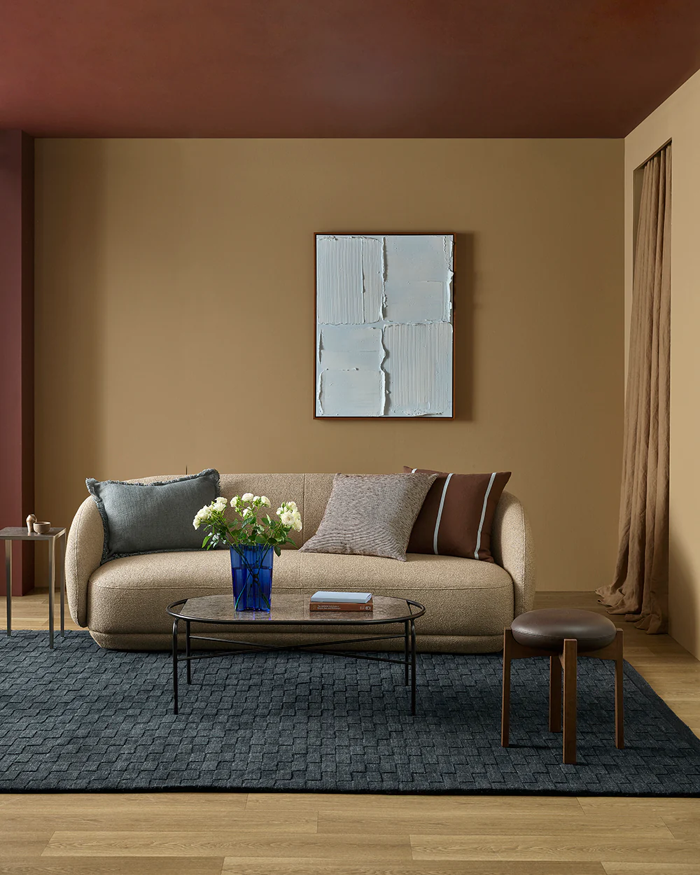 Otis Chocolate/Sky Cushion - Image 3