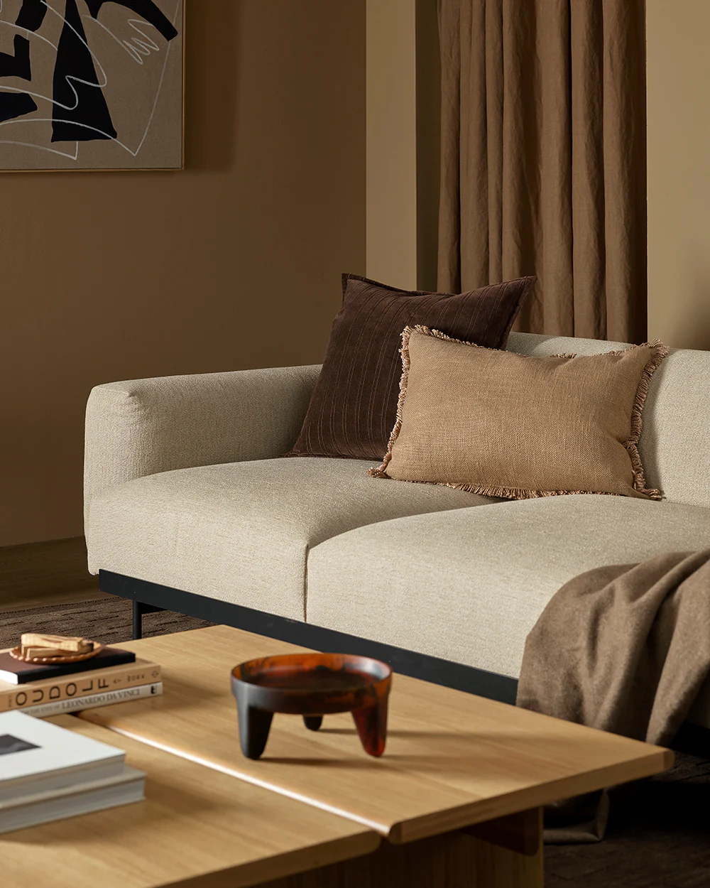Stria Chocolate Cushion - Image 3